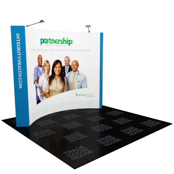 10ft Curved Pop Up Fabric Display