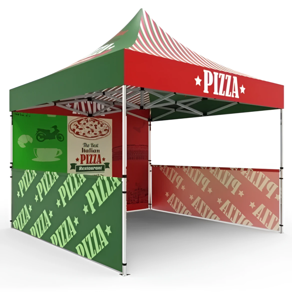 10ft Pop Up Tent with Backwall and Sidewalls