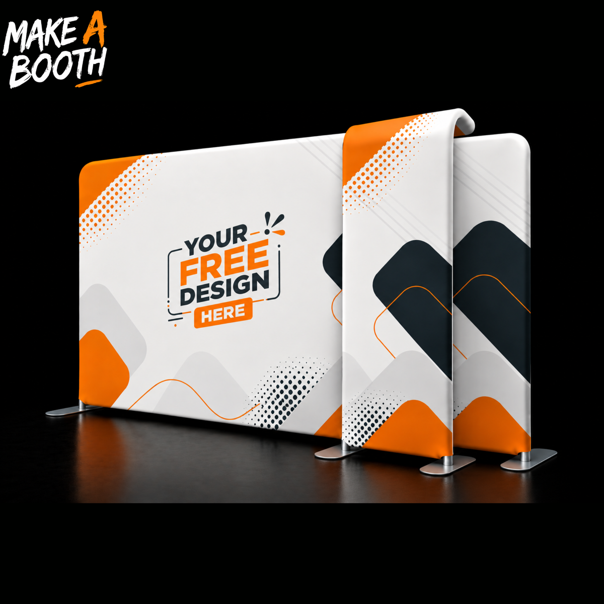10ft Tension Fabric Display with Waterfall Accent
