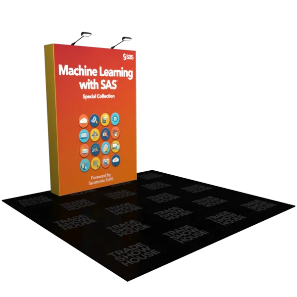 5ft Straight Pop Up Fabric Display