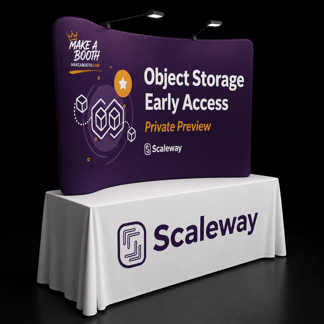 Curved Tabletop Tension Fabric Display Kit