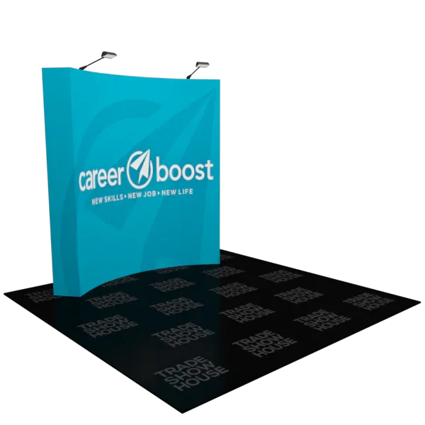 8ft Curved Pop Up Fabric Display