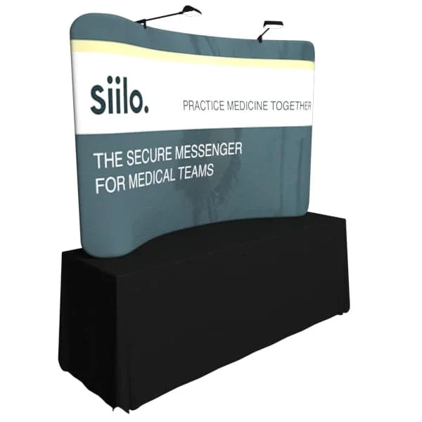 8ft Curved Tabletop Tension Fabric Display