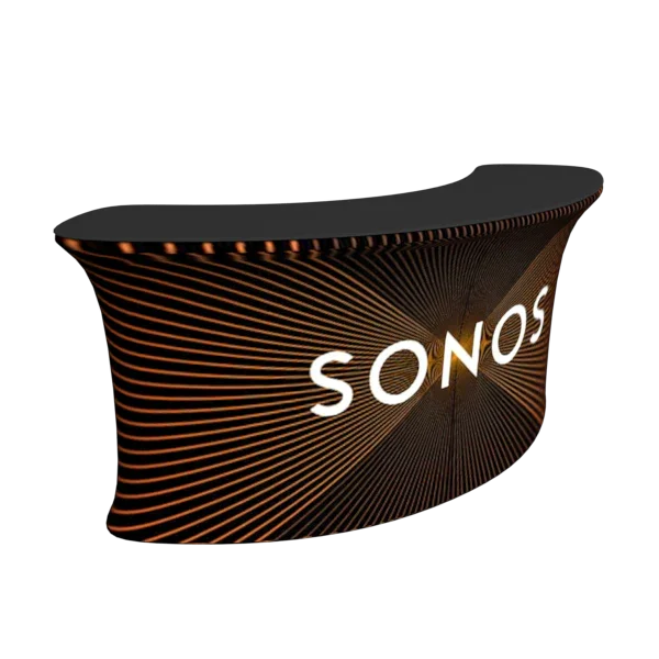 8ft Curved Tension Fabric Counter