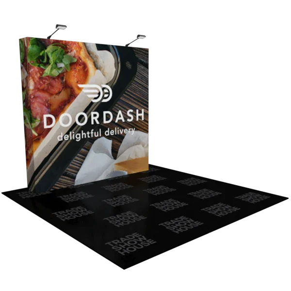 8ft Straight Pop Up Fabric Display