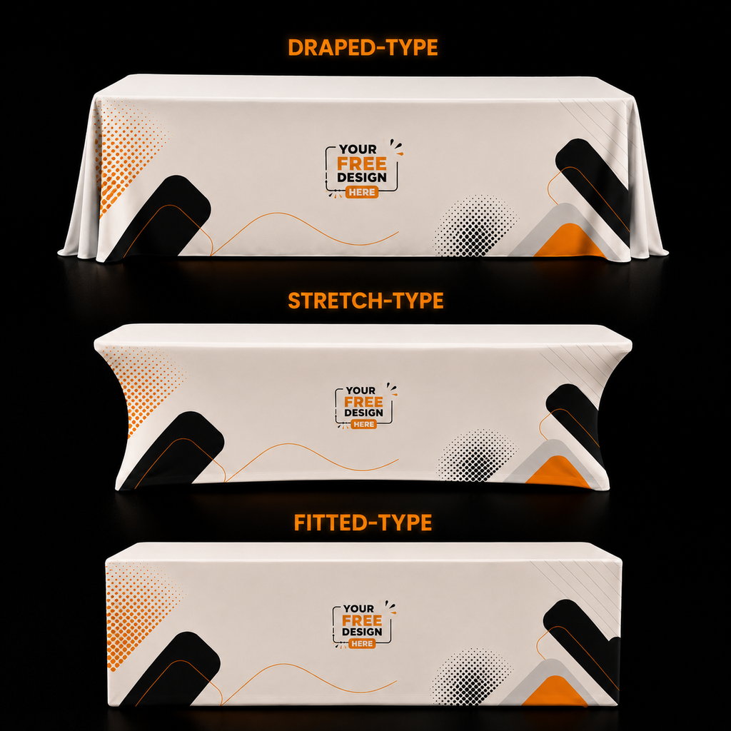 Custom Table and Cover Set | Draped, Stretch, or Fitted Styles