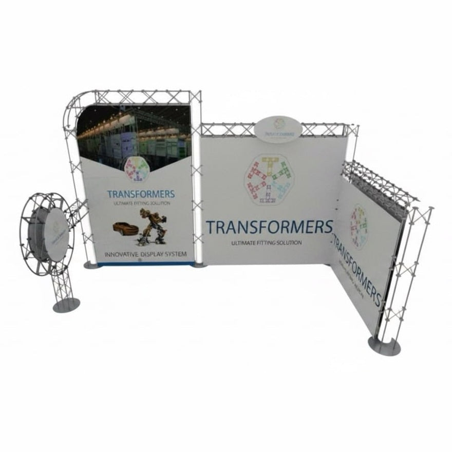 Transformers™ Elegant Booth With Ring - Customizable Hybrid Exhibit System | Optimized for Any Space