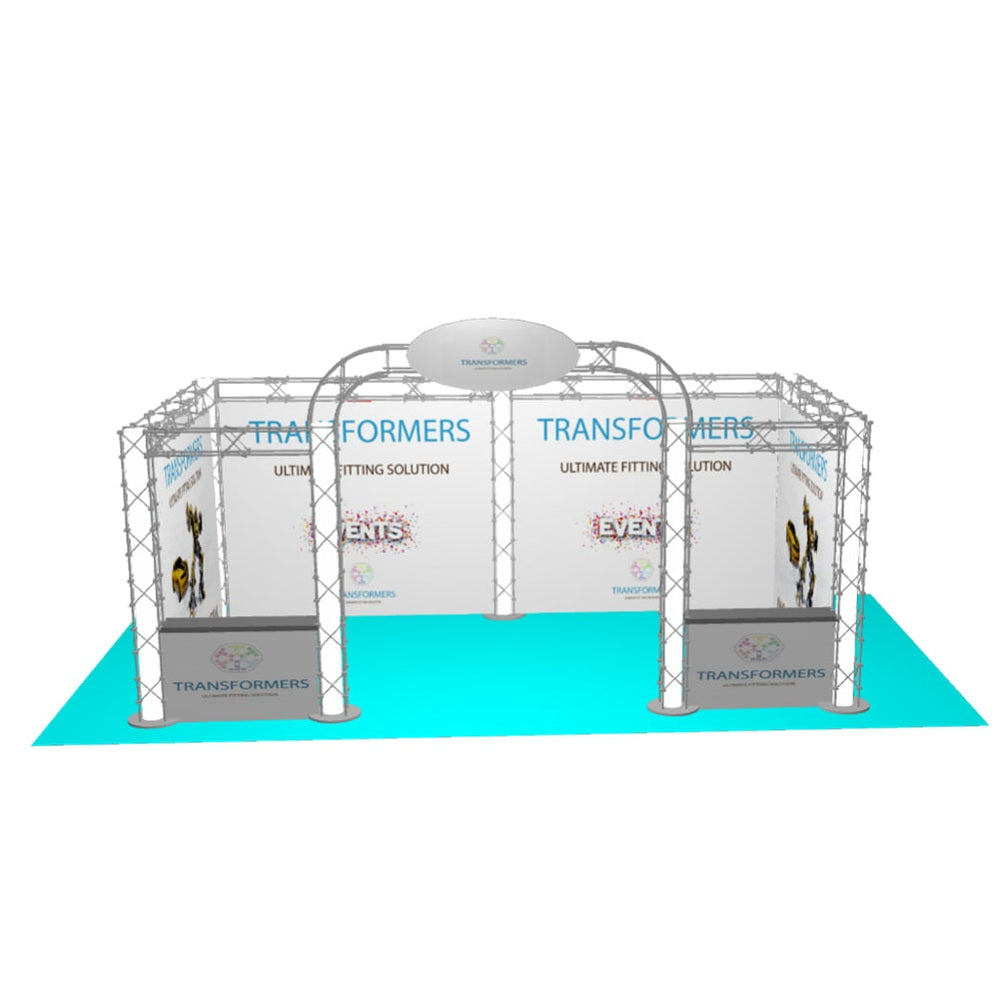 Transformers™ U Shape luxury Booth - Customizable Hybrid Exhibit System | Optimized for Any Space