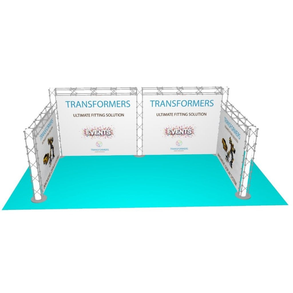 Transformers™ U Shape Simple booth  - Customizable Hybrid Exhibit System | Optimized for Any Space