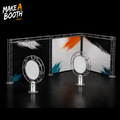 Wooden ring display frame with circular hoop and pedestal stands