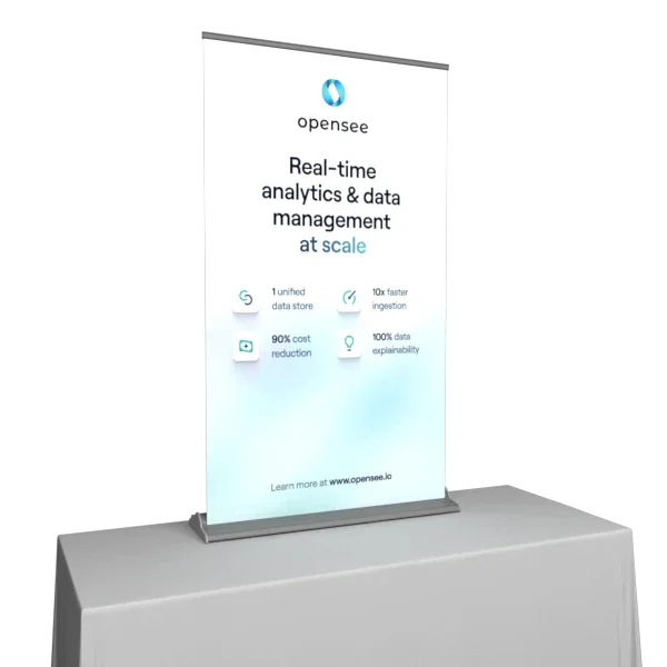 Premium 36 Inch Table Top Retractable Banner Stand