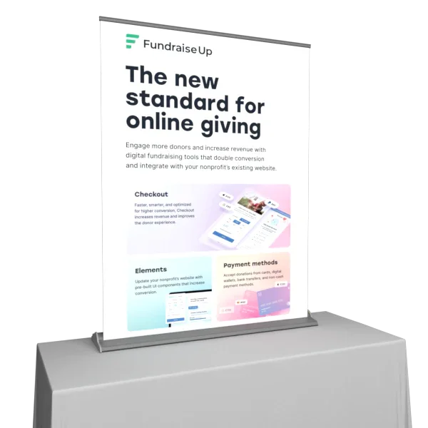 Premium 48 Inch Table Top Retractable Banner Stand